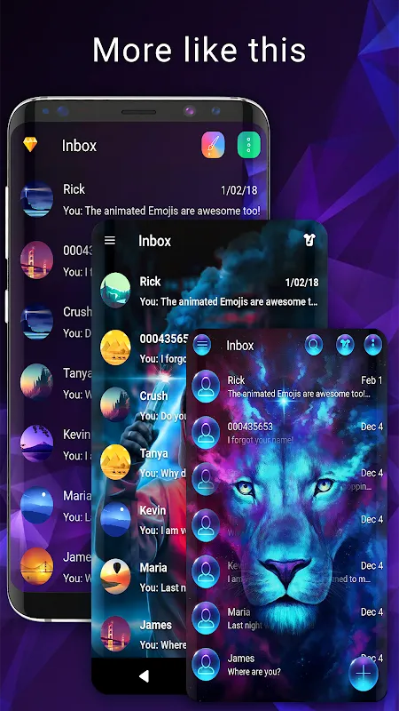 Neon galaxy messenger theme Neon galaxy messenger theme