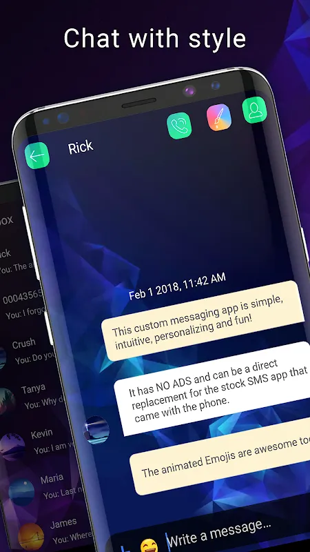 Neon galaxy messenger theme Neon galaxy messenger theme