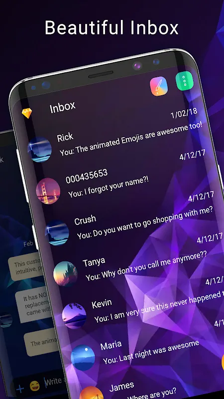 Neon galaxy messenger theme Neon galaxy messenger theme