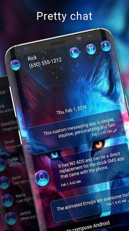 Galaxy wolf messenger theme Galaxy wolf messenger theme