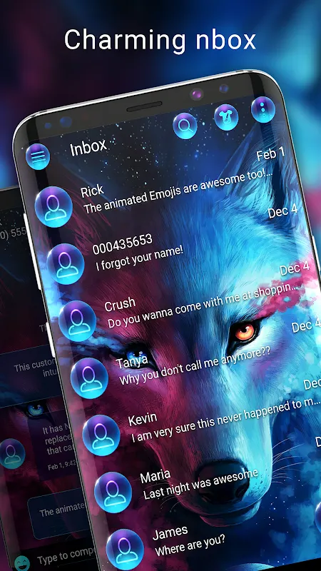 Galaxy wolf messenger theme Galaxy wolf messenger theme