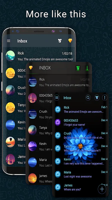 Dark SMS Messenger Theme Dark SMS Messenger Theme