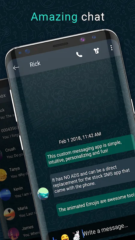 Dark SMS Messenger Theme Dark SMS Messenger Theme