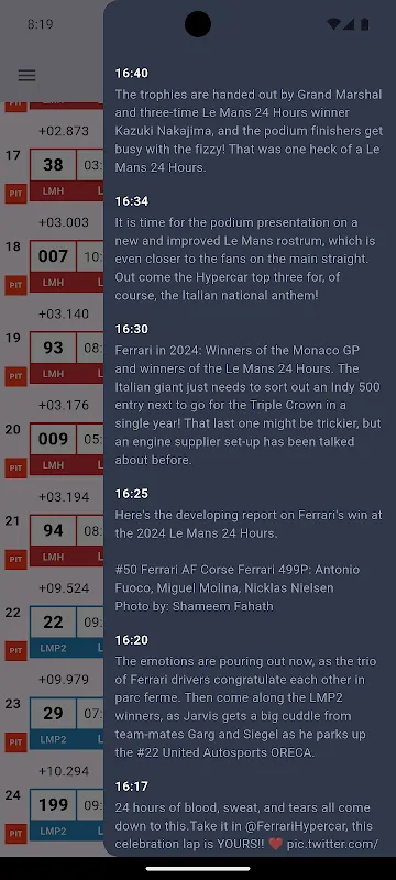 Le Mans 24H 2025 Live Timing Le Mans 24H 2025 Live Timing