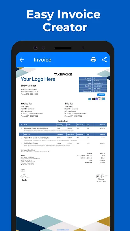 Invoice Generator App by Moon Invoice Generator App by Moon