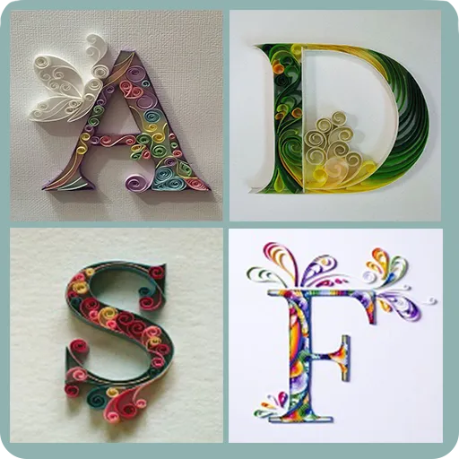 Stylish Alphabet QuillingPaper