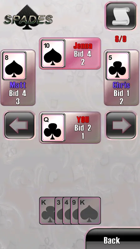 Spades classic card game Spades classic card game