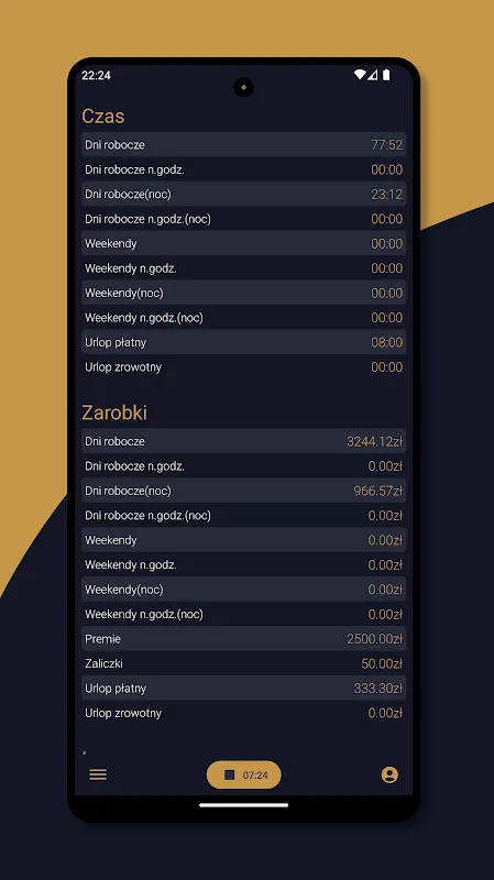 Work time and earnings Work time and earnings