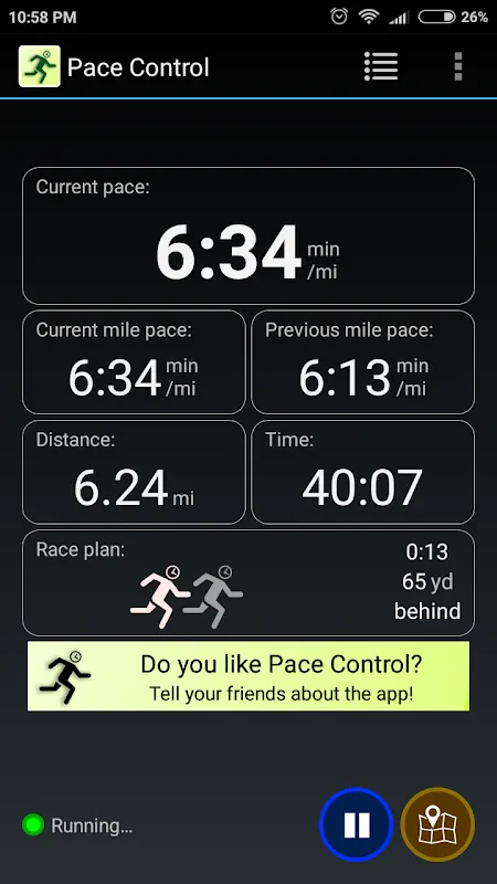 My Running Revolution with Pace Control