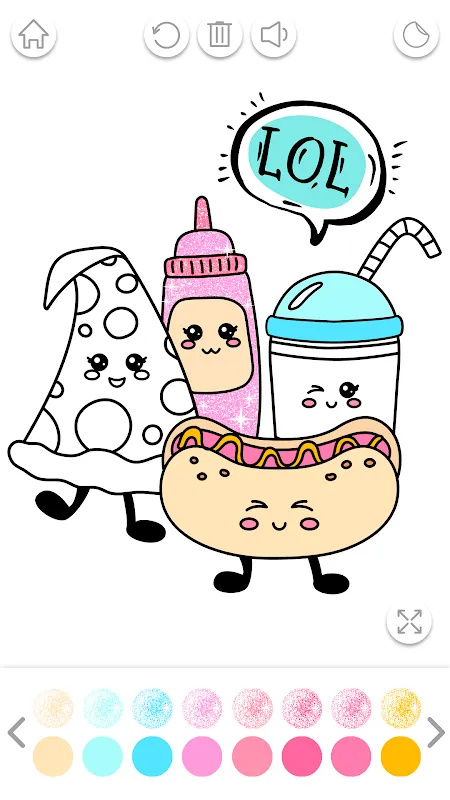 Kawaii Coloring Book Glitter Kawaii Coloring Book Glitter