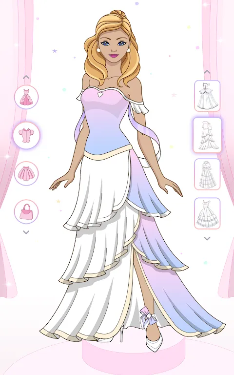 Princess Dress Up & Coloring Princess Dress Up & Coloring