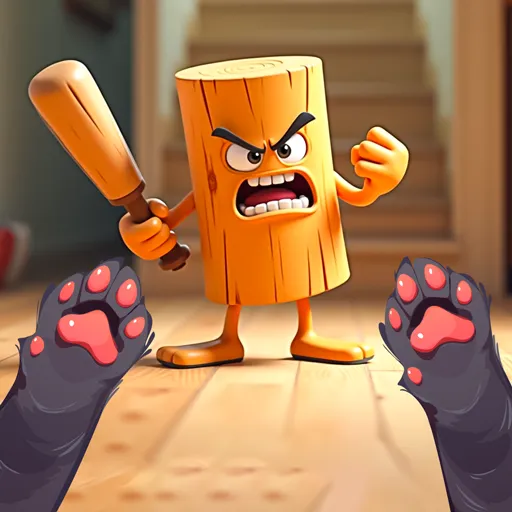 Angry Tung Tung vs Bad Cat Sim