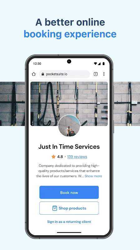 PocketSuite Client Booking App PocketSuite Client Booking App