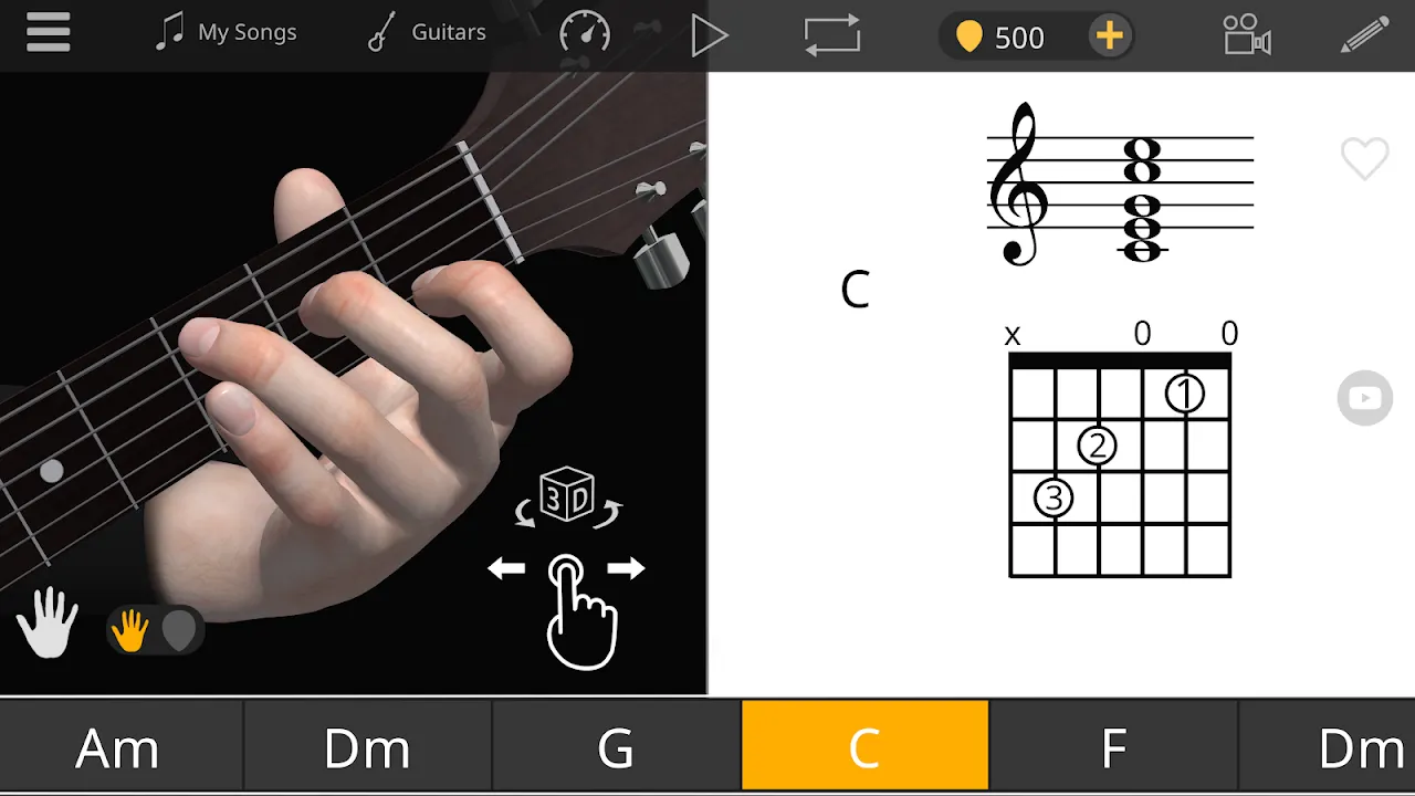 Guitar 3D - Basic Chords Guitar 3D - Basic Chords