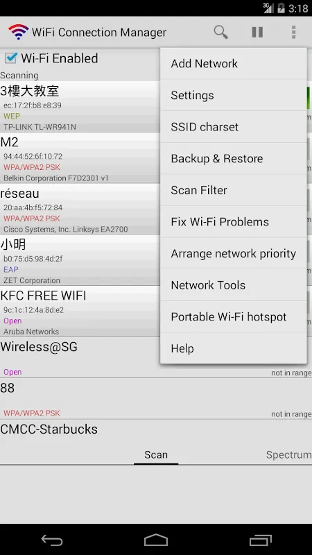WiFi Connection Manager WiFi Connection Manager
