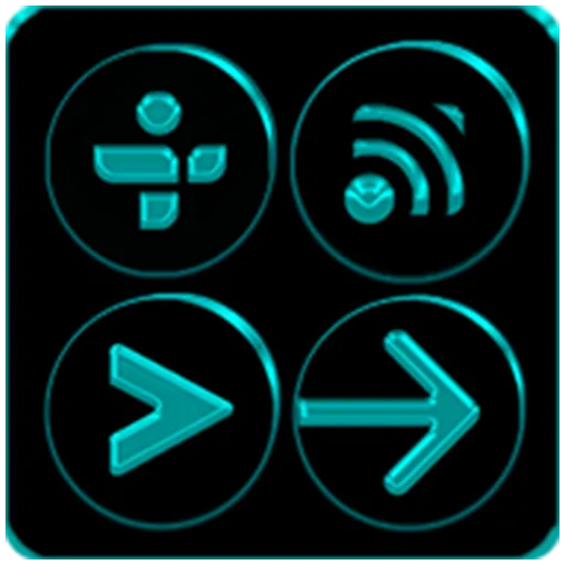 Black and Cyan Icon Pack