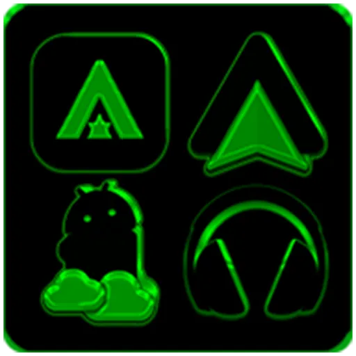 Black and Green Icon Pack