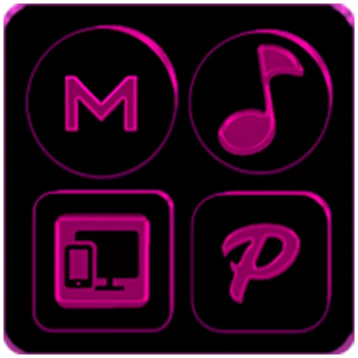 Black and Pink Icon Pack