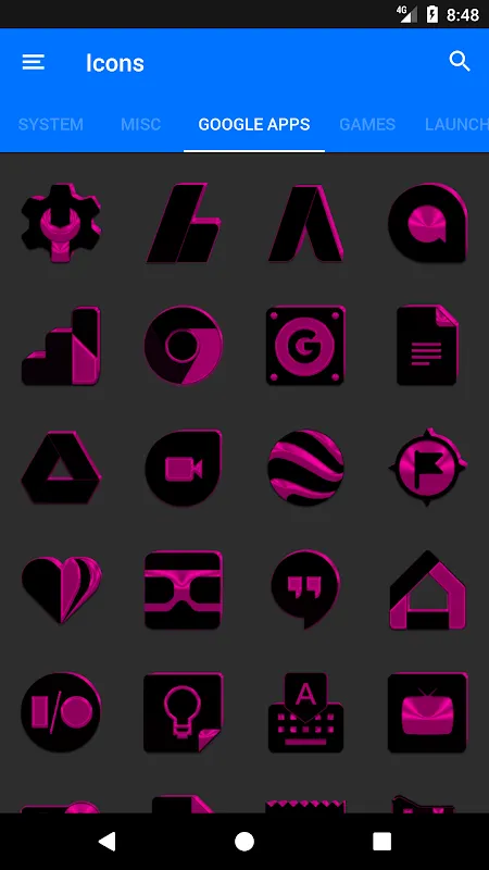 Black and Pink Icon Pack Black and Pink Icon Pack