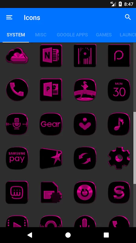 Black and Pink Icon Pack Black and Pink Icon Pack
