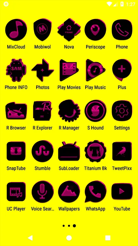 Black and Pink Icon Pack Black and Pink Icon Pack