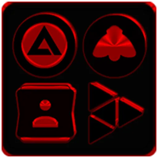 Black and Red Icon Pack