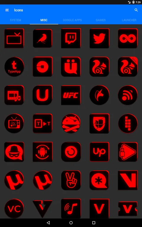 Flat Black and Red Icon Pack Flat Black and Red Icon Pack