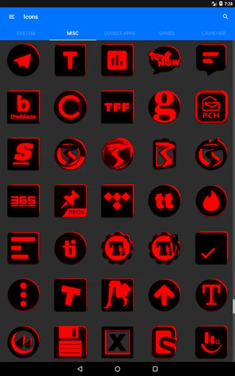 Flat Black and Red Icon Pack Flat Black and Red Icon Pack