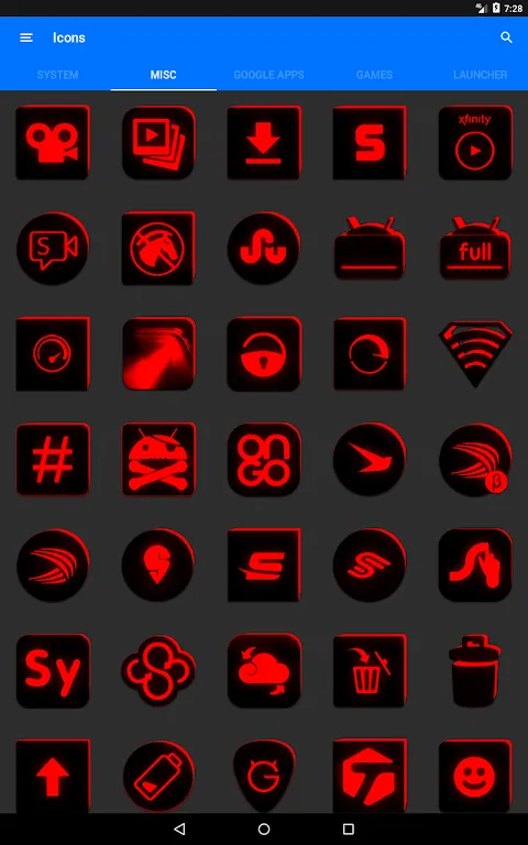 Flat Black and Red Icon Pack Flat Black and Red Icon Pack