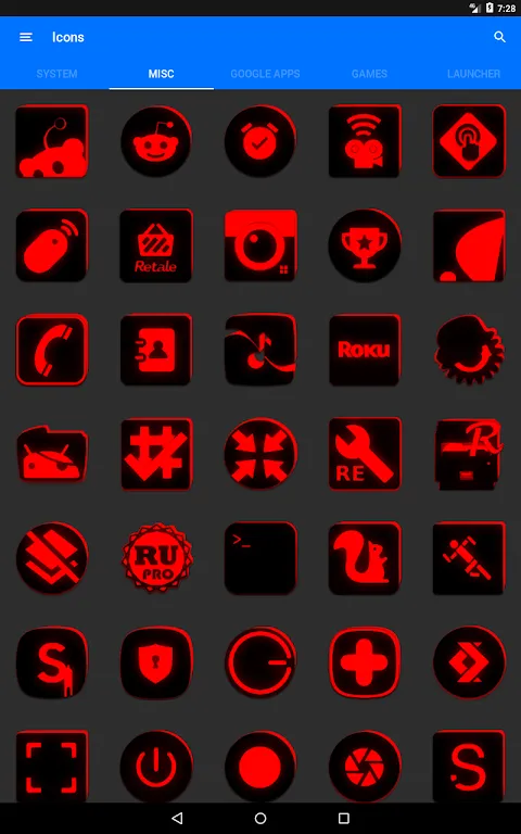 Flat Black and Red Icon Pack Flat Black and Red Icon Pack