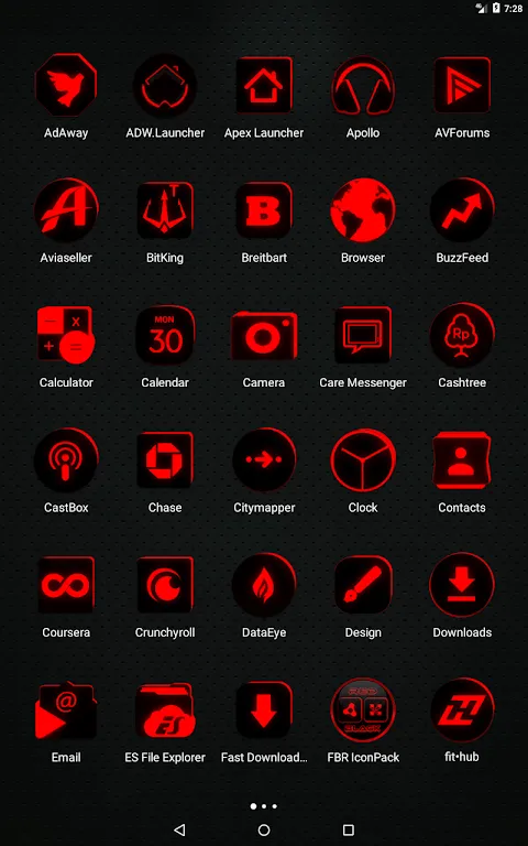 Flat Black and Red Icon Pack Flat Black and Red Icon Pack