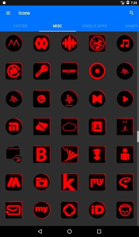 Flat Black and Red Icon Pack Flat Black and Red Icon Pack