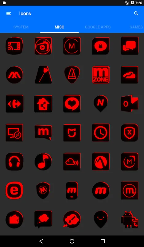 Flat Black and Red Icon Pack Flat Black and Red Icon Pack