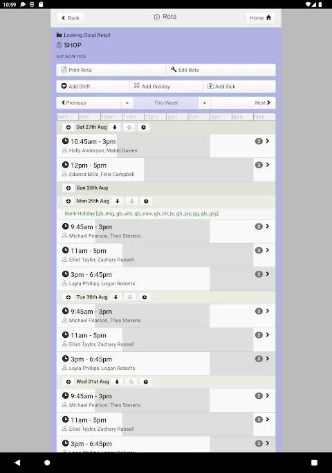 Rotaville - Work Rota Planning Rotaville - Work Rota Planning