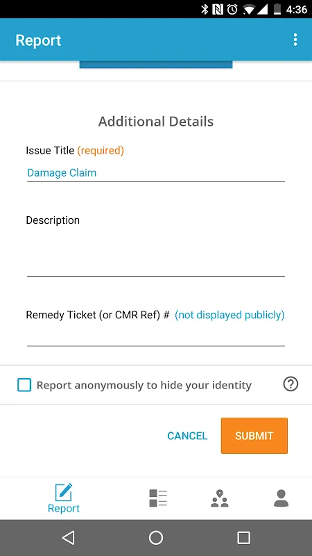 CMR Damage Reporter CMR Damage Reporter