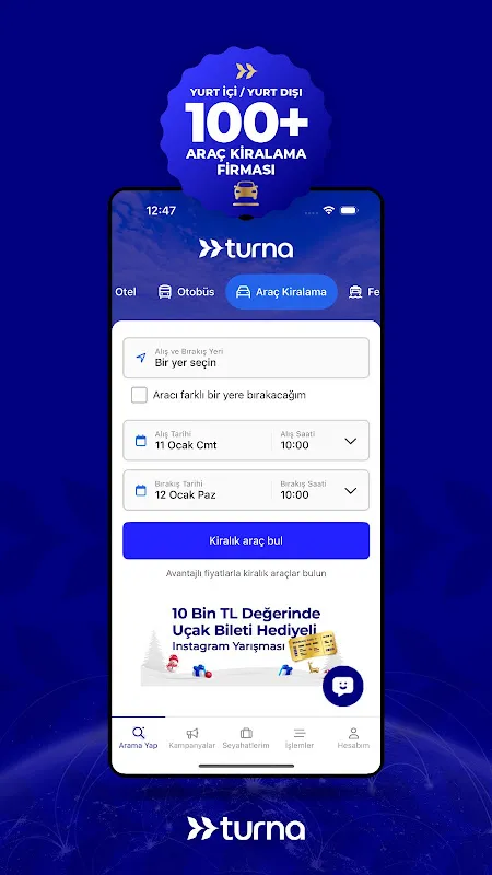 Turna - Uçak Otel Otobüs Araç Turna - Uçak Otel Otobüs Araç