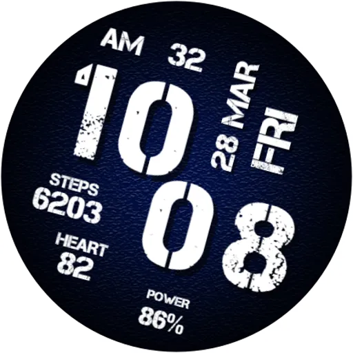 Digital SCRATIN Watch face
