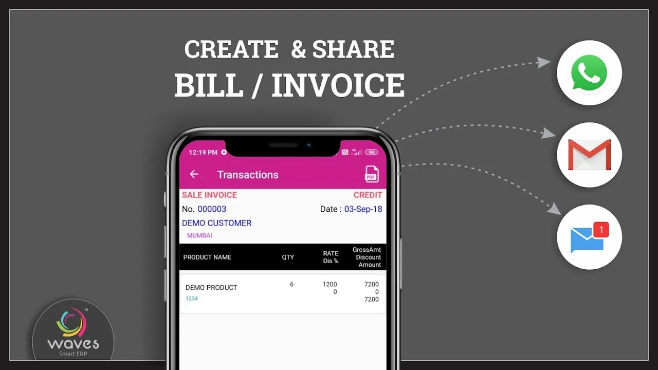 Waves ERP GST Billing app Waves ERP GST Billing app