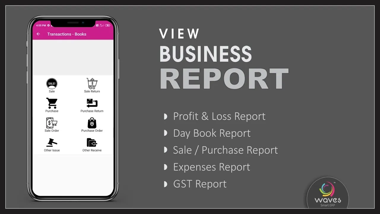 Waves ERP GST Billing app Waves ERP GST Billing app