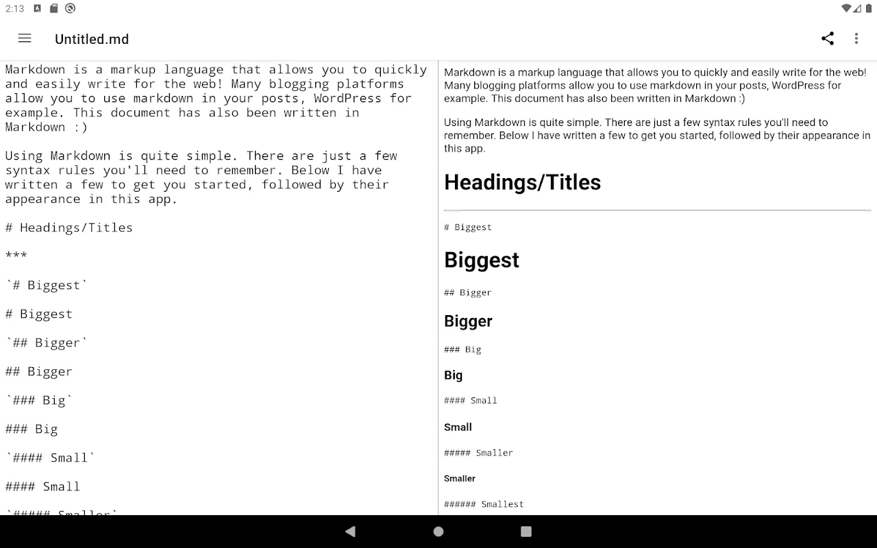Simple Markdown Simple Markdown