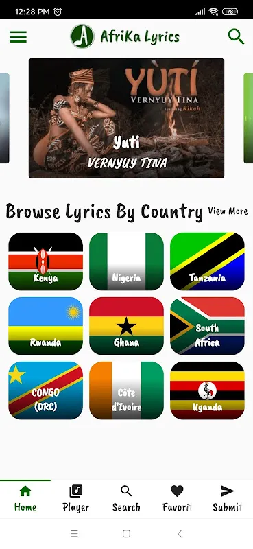 Afrika Lyrics Music Player Afrika Lyrics Music Player