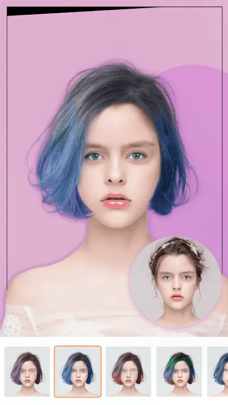 Hair try-on - hair styling Hair try-on - hair styling