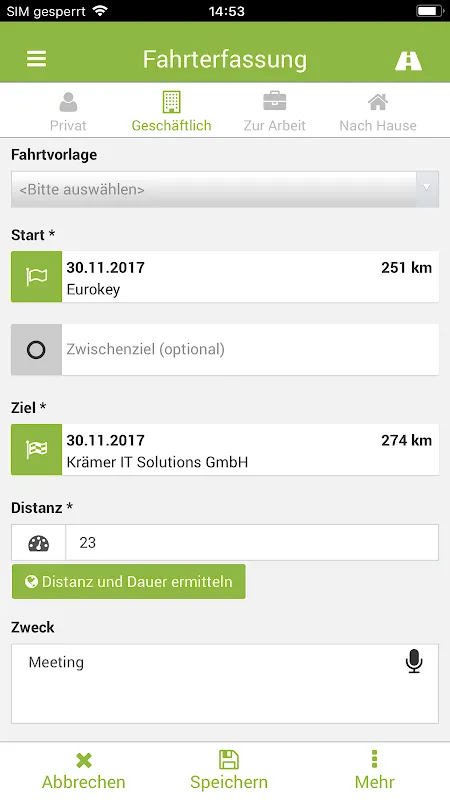 KFZ Fahrtenbuch 6.0 mobile KFZ Fahrtenbuch 6.0 mobile