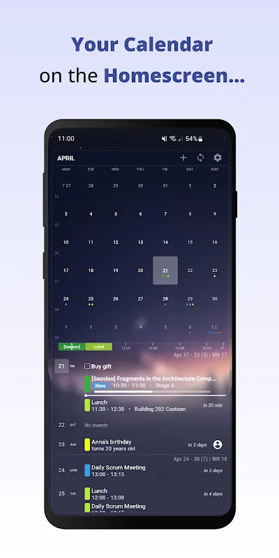 Your Calendar Widget Your Calendar Widget