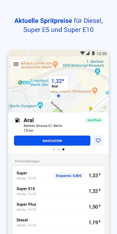 TankenApp mit Benzinpreistrend TankenApp mit Benzinpreistrend