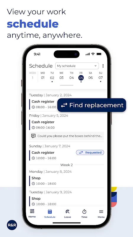 R&R job app R&R job app