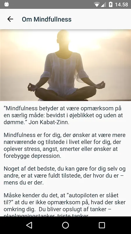 Mindfulness - bevidst nærvær Mindfulness - bevidst nærvær