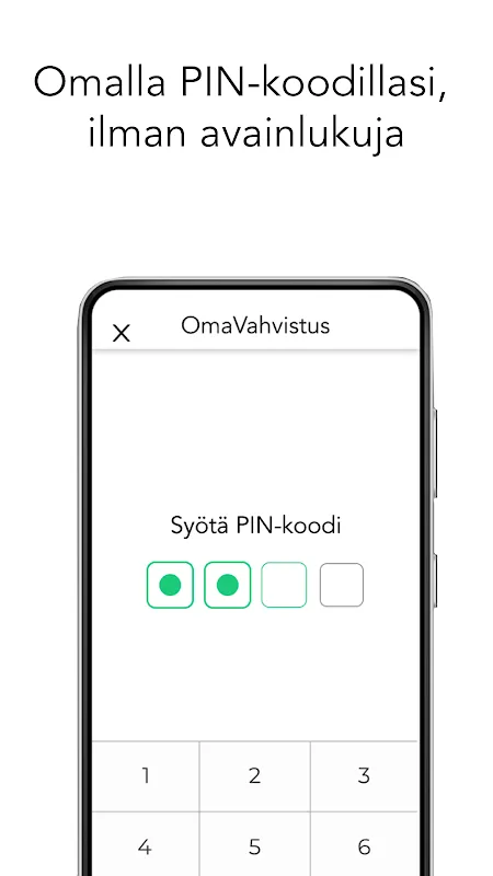 OmaVahvistus -sovellus OmaVahvistus -sovellus