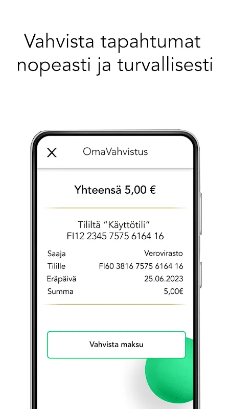 OmaVahvistus -sovellus OmaVahvistus -sovellus