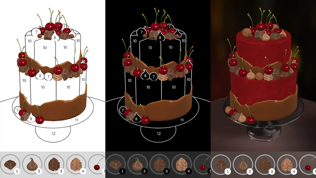 Cake Coloring 3D Cake Coloring 3D